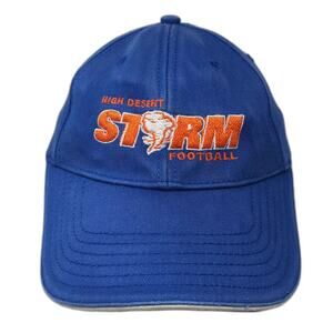 Otto Flex High Desert Storm Football Hat Blue Orange XL Fitted Stretch Fit Cap